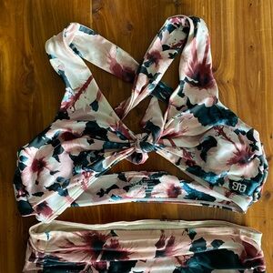 Albion Fit Pink and Teal swimsuit